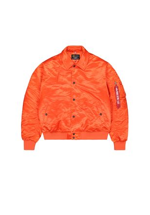 Alpha Industries Bomberjacke ALPHA INDUSTRIES Coach Logo Jacket, Herren, Gr. XXL, orange (boost orange), Obermaterial: 100% Nylon, Jacken Bomberjacke