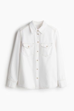 H&M Hemdbluse aus Denim - White