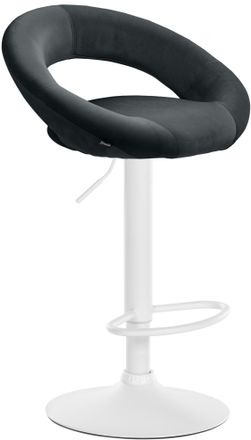 Clp Taburete De Bar De Terciopelo Olinda Negro Blanco