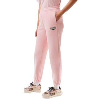 Lacoste Joggingbroek van fleece met relaxte pasvorm voor dames, als loungewear (Roze)