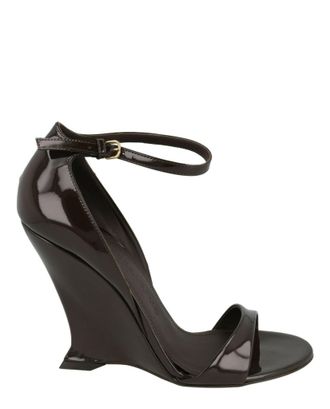 Ferragamo Vidette Patent Leather Wedge Sandals