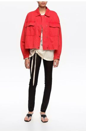 Bimba & Lola Short Faded Cotton Jacket in Red at Nordstrom, Size Medium Eu