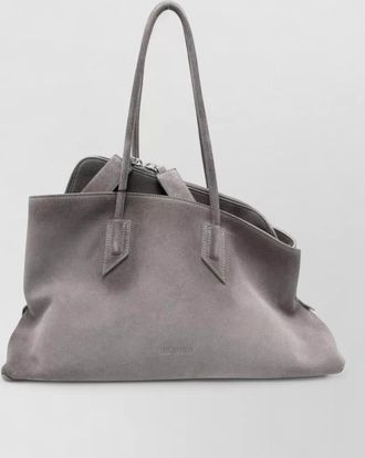 The Attico la passeggiata medium suede leather tote bag