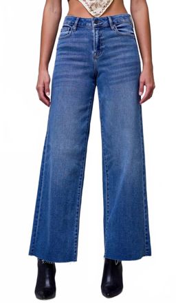 Hidden Jeans High Rise Full Length Wide Leg Jeans In Dark Wash