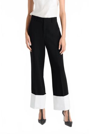 Cinq &agrave; Sept Maesa Straight Leg Pants In Black White