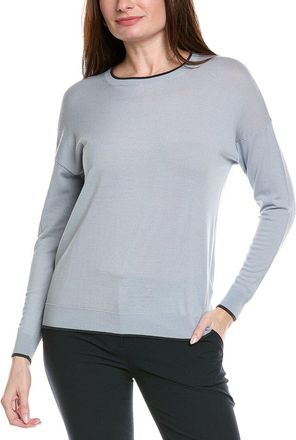 Eleventy Round Neck Tipping Wool Sweater