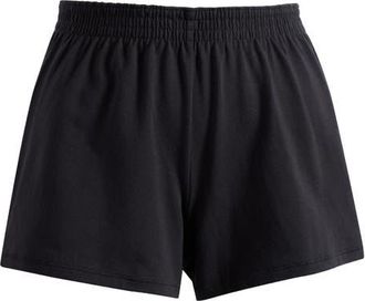 SKIMS Foldover Cotton Blend Jersey Shorts in Soot at Nordstrom, Size Xx-Small