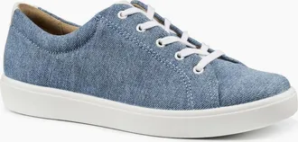 Hotter Womens Molly Womens Canvas Shoes - Light Denim Canvas - Size: 5.5