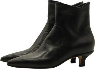 Pomme Dor &Uuml;berkn&ouml;chellang Stiletto Laarzen - Dames - Laarzen met Hak - Zwart - 40 EU - Leer - Schoenen