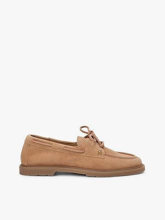 Tommy Hilfiger Lightweight Suede Lace-Up Boat Shoes