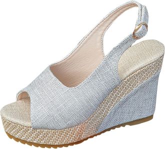 Generic Orthopedic Sandals Women UK, Ladies Walking Sandals Comfortable Open Toe Wedge Sandal Holiday Beach Wedges Shoes Fashion Summer Shoes Slingback Weddin