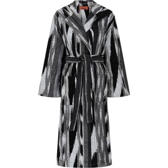 Missoni Clint Hooded Bathrobe in 00008 Black White at Nordstrom Rack, Size Medium
