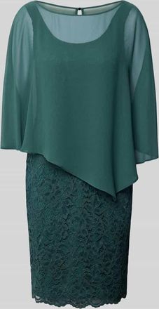 Vera Mont Knielanges Cocktailkleid im 2-in-1-Look in Smaragd, Gr&ouml;&szlig;e 36
