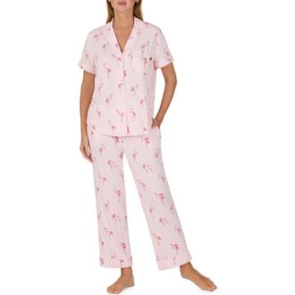 Kate Spade New York print crop pajamas in Pink Multi at Nordstrom, Size X-Small