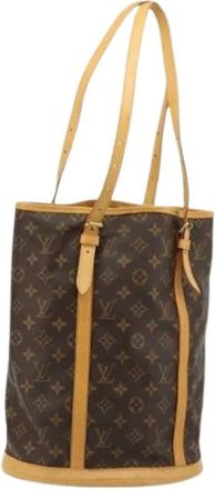 Louis Vuitton Pre-owned Bucket Bags, female, Brown, Size: ONE SIZE Pre-owned Monogram Canvas Bucket Bag