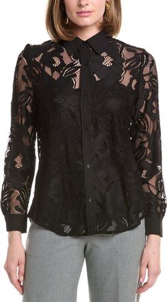 Anne Klein Button Down Blossom Lace Top