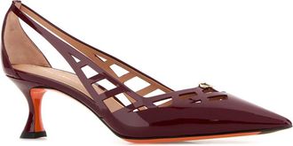 Santoni Womens Pump Burgundy Leather
