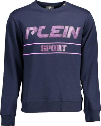 Plein Sport Blue Cotton Men Mens Sweater