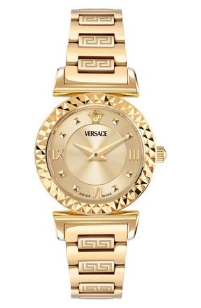 Versace Mini Vanity Bracelet Watch, 27mm in Ip Yellow Gold at Nordstrom