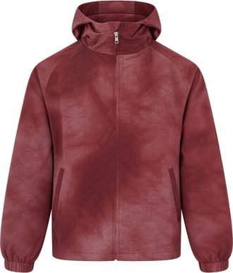 Arte Deep Bordeaux Tie-Dye Hooded Jacket