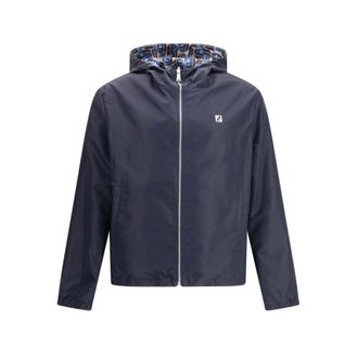 Fendi Heren, Jassen, Blauw, Maat: XL Poliester