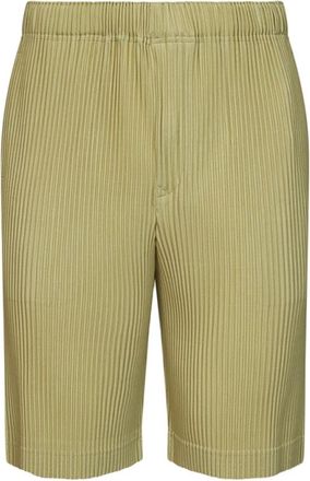 Issey Miyake Korte Broeken, Heren, Groen, L, Polyester, Outer Mesh Short