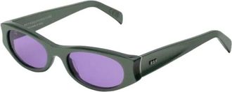 Retro Superfuture Metallic Mint Zonnebril - Zwart - unisex - Zonnebrillen - Zwart - 54 MM - Accessoires