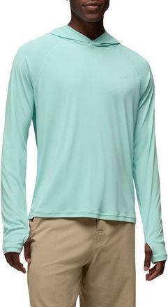 Prana Sol Shade Long Sleeve Performance Hoodie in Sea Glass at Nordstrom, Size Xx-Large