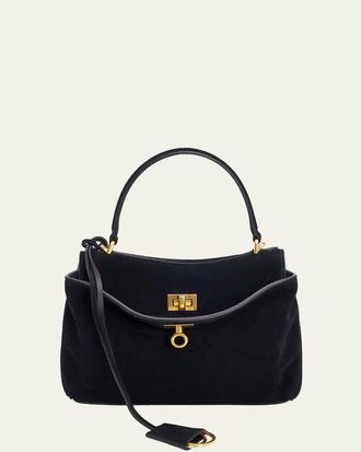 Balenciaga Rodeo Mini Suede Top-Handle Bag