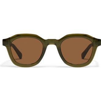 Quay Roll Film 47mm Small Square Sunglasses in Olive/Brown at Nordstrom