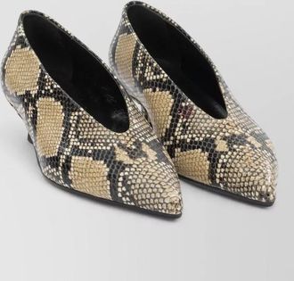 Aeyde snake-print calf leather pumps