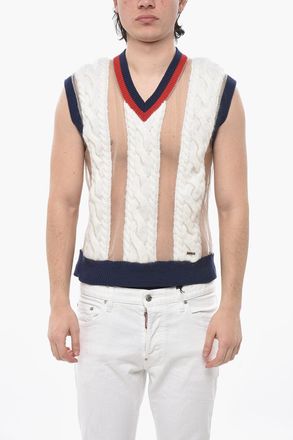 Dsquared2 Maglia Senza Maniche con Dettagli in Mesh Dsquared2