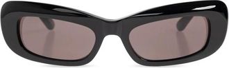 Balenciaga Diva Rectangle Zonnebril - Dames - Zonnebrillen - Grijs - ONE Size - Nylon - Accessoires