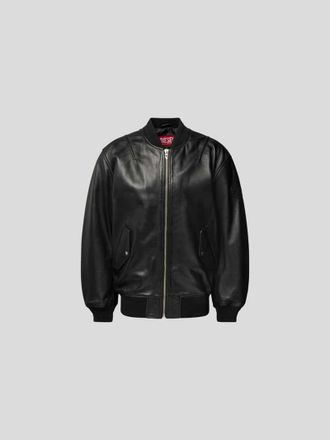 Diesel Bomberjacke in Leder-Optik in Black, Gr&ouml;&szlig;e 48