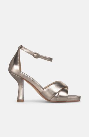 Alma En Pena Crossed Strap Heel Sandal in Bronze at Nordstrom, Size 37