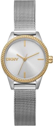 DKNY Milanese Mesh Strap Watch, 26mm in Silver at Nordstrom