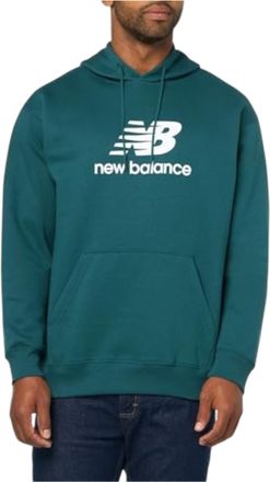 New Balance Sport Essentials Fleece Hoodie in Green/White Men