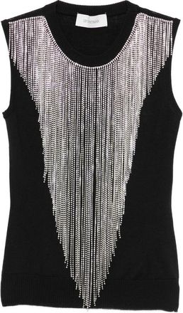 Sportmax Crine Crystal-fringe Sleeveless Top