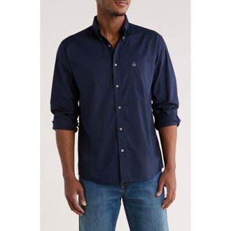 Brooks Brothers Regular Fit Non-Iron Oxford Button-Down Shirt in Navy at Nordstrom Rack, Size Xx-Large