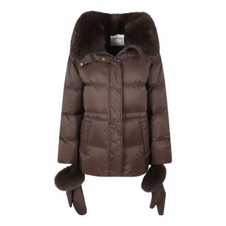 Yves Salomon Mujer, Chaquetas, Marr&oacute;n, Talla: M