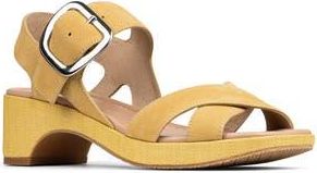 Donald J Pliner Rolli Block Heel Sandal in Honey at Nordstrom Rack, Size 6.5