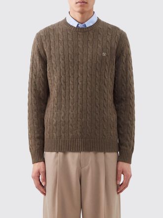Valentino Garavani Maglia girocollo in puro cashmere con VLogo Signature