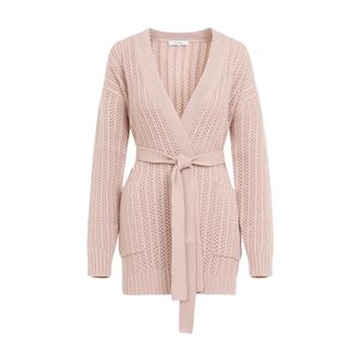 Max Mara Cardigans, female, Pink, Size: M Perforated Cardigan