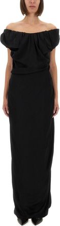 Vivienne Westwood Black Off Shoulder Maxi Dress