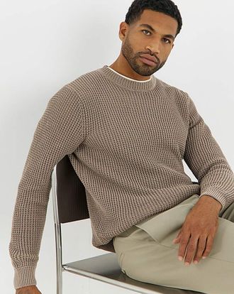 Jacamo Textured Crew Neck Jumper