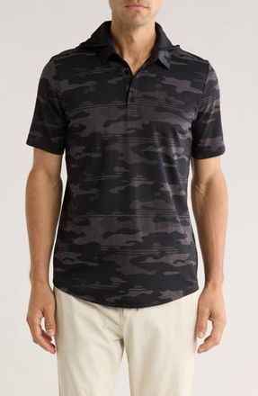 Travis Mathew Showdown Stealth Knit Polo in Black at Nordstrom Rack, Size X-Large