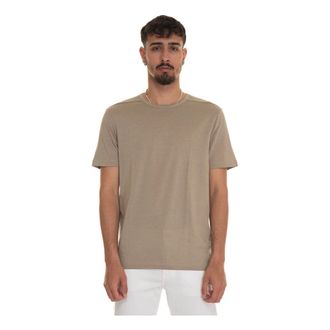 HUGO BOSS Hugo, T-Shirts, male, Beige, Size: 3XL Short-sleeved round-necked T-shirt