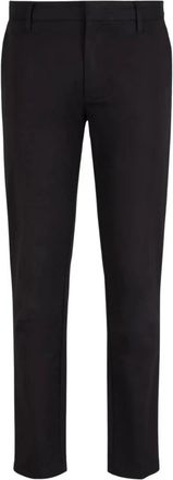Emporio Armani Comfort-gabardine chinos - Heren - Slim Fit Broeken - Zwart - 2XL - Katoen - Broeken