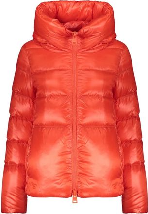 Herno Korte Donsjas met Capuchon en Zakken - Dames - Dons jassen - Rood - M - Jassen