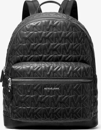 Michael Kors Hudson Medium Logo Embossed Dome Backpack